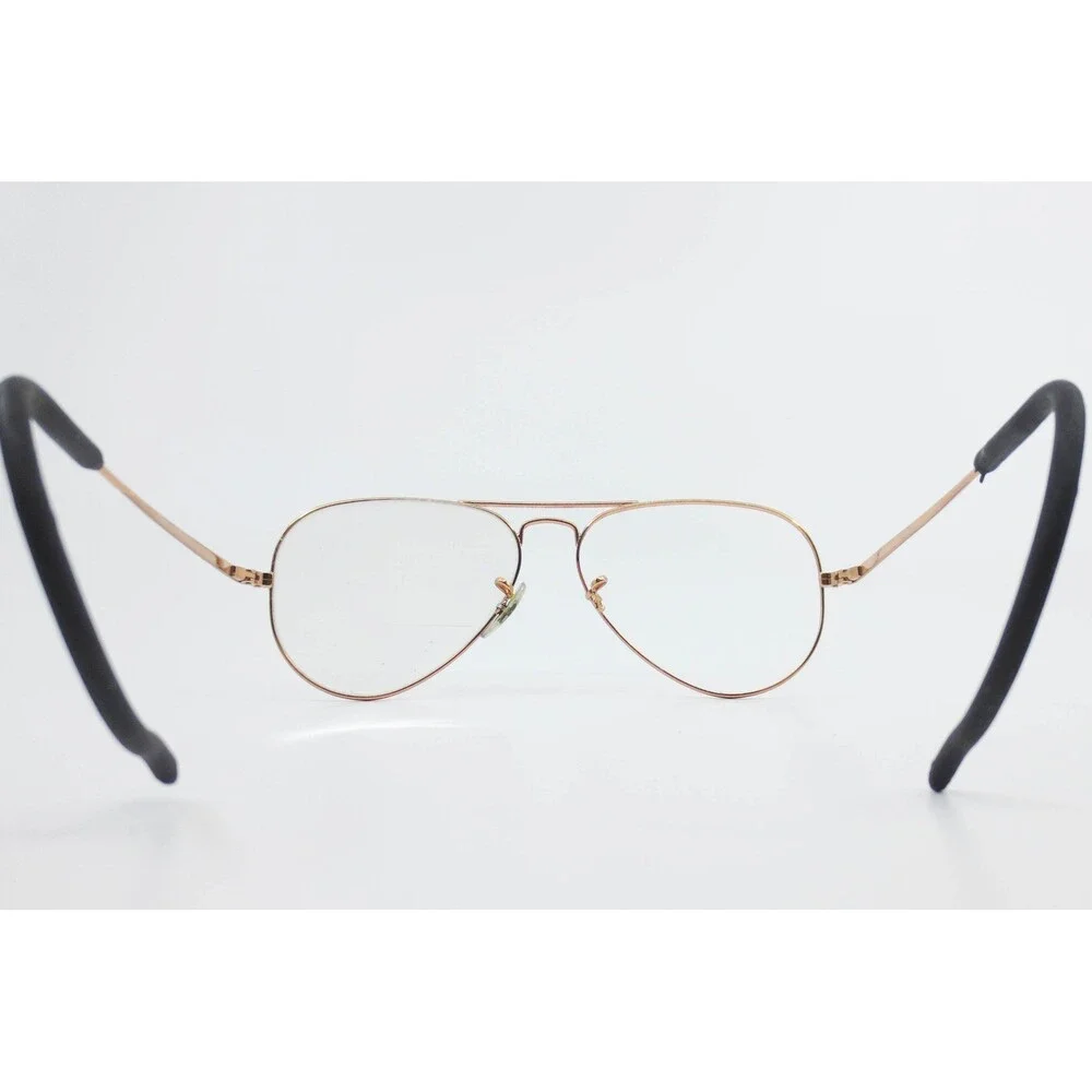 Ray-Ban RB 6489 Aviator Metal II Rose Gold Eyeglasses 3094 55-14 140 Mens Womens